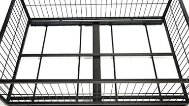 Homey Pet Whelping Box for Dogs and Puppies, 43 inch Stackable Heavy Duty Metal Wire Dog Crate Cage Kennel with Wheels for Large Medium Small Sized Dogs - Image 9