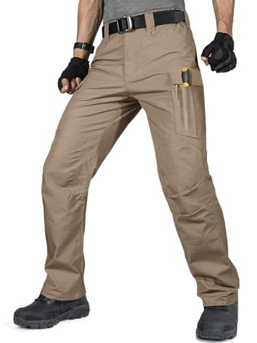 FREE SOLDIER Men's Water Resistant Pants Relaxed Fit Tactical Cargo Work Pants with Multi Pocket - Image 1