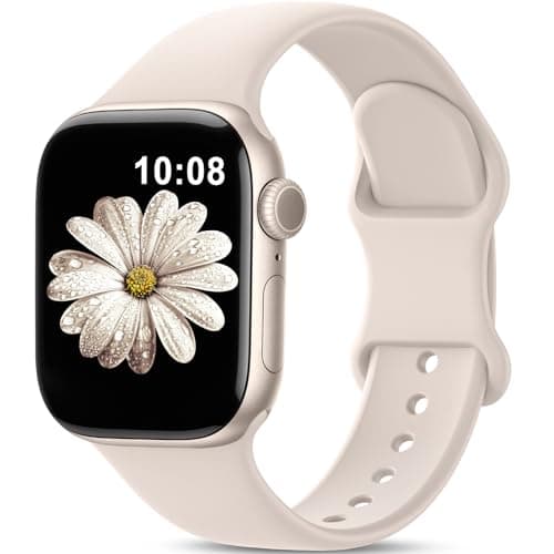 Patenting Sport Silicone Band Compatible with Apple Watch Bands for Women Men 38mm 40mm 41mm 42mm 44mm 45mm 46mm 49mm, Soft Wristband Waterproof Sport Strap for iWatch Series 10 9 8 7 6 5 4 3 2 1 SE - Image 1