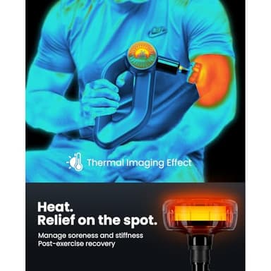 BOB AND BRAD D6 Pro Plus Massage Gun with Heat, Deep Tissue Percussion with 16mm Amplitude, Professional Muscle Massager Gun for Athletes, Quiet Electric Handheld Massager - Image 2