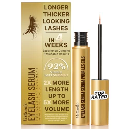 Eyelash Serum for Lash Growth for Women: Natural Lash Serum for Longer Fuller Healthier Lashes - Vegan & Cruelty-Free Eyelash Enhancer for Sensitive Eyes 5mL 0.17 Fl Oz 5-Month Supply - Image 1