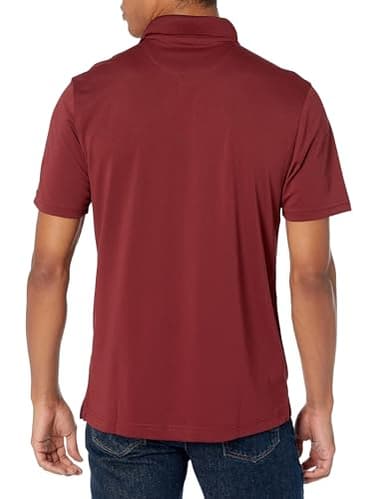 Amazon Essentials Men's Golf Polo Shirt, Short Sleeve, Slim-Fit, Quick-Dry, Rich Burgundy, Medium - Image 3