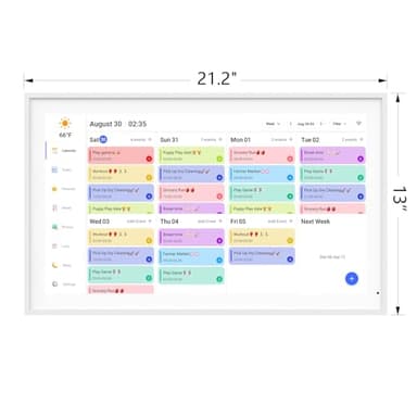 21.5 Inch Digital Calendar, Smart Digital Planner & Chore Chart, IPS FHD 1920x1080 Wall Touch Screen Display for Family Schedules - Share Photos/Videos via App - Image 8