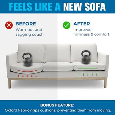 Meliusly Heavy Duty Couch Cushion Support for Sagging Cushions (28x79) Reinforced Wood Sofa Cushion Support Board for Sagging Seat, Deep Couch Supporter for Under The Cushions, Loveseat Saver - Image 2