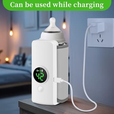 Portable Bottle Warmer for Travel, Fast Warming Comfortable Baby Feeding On The Go, Waterless Milk Warming with Battery-Powered for Home Outdoor - Image 5