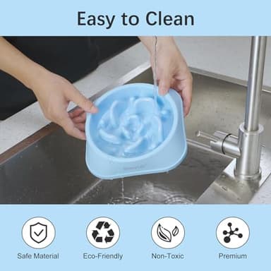 MateeyLife Slow Feeder Dog Bowls 2PCS, Anti-Choking Puzzle Dog Food Bowls, Anti-Slip Interactive Feeding Slow Down Eating, Bloat Stop Maze Dishes for Medium Breeds - Image 7