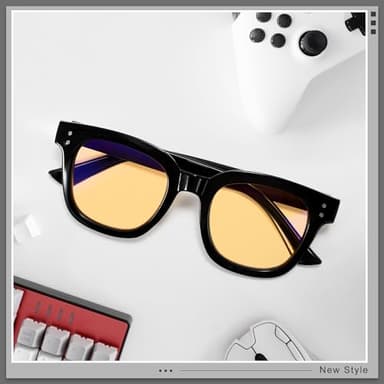 Madison Avenue Blue Light Blocking Computer Glasses Oversized Blue Light Glasses for Women Men Anti Eyestrain & UV Protection Gaming Eyeglasses(Black) - Image 6