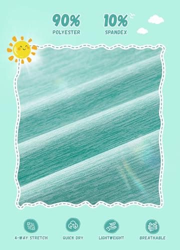 Willit Boy's UPF 50+ Sun Protection Shirt Long Sleeve Rash Guard Swim Shirts Youth SPF Fishing Quick Dry Shirt Slubby Light Cyan M - Image 4