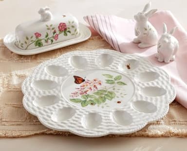 Lenox 893455 Butterfly Meadow Bunny Covered Butter Dish, Easter Serveware - Image 3