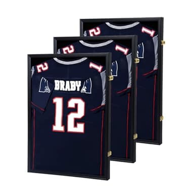 IHEIPYE Jersey Frame Display Case 3 Pack - Large Sport Jersey Shadow Box with UV Protection Acrylic for Baseball, Basketball, Football, Soccer, Hockey, Shirt and Uniform - Image 1