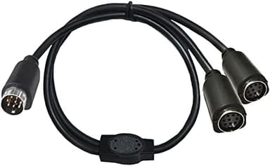 S-Video 8 Pin Mini DIN Y Splitter Cable, Mini 8-Pin DIN S-Video Male to 2 Female Y Splitter Extension Adapter Cable for TV Receiver, TV, Monitor, Projector,Etc(50CM/20Inch) (8pin M /2F - Image 2