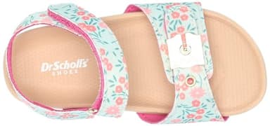 Dr. Scholl's Shoes Original Toddler Flat Sandal AQUA Blue Floral Nylon 11 M - Image 5
