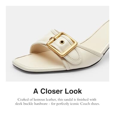 Coach Women's Margot Sandal Platform, Chalk, 6 - Image 4