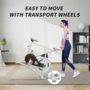 Exercise Bike Stationary Bikes for Home, Adjustable Magnetic Resistance & Comfortable Seat Workout Bike, Quiet Indoor Cycling Bike with Digital Monitor, Phone Holder, 300LB Capacity of Cardio Workout - Image 5