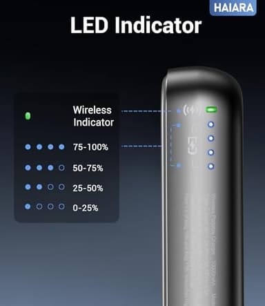 HAIARA for Magsafe Battery Pack, 10000mAh Magnetic Portable Charger with USB C Cable 20W PD Fast Charging, Slim & Lightweight Wireless Power Bank for iPhone 16/15/14/13/12 Series - Sky Grey - Image 7