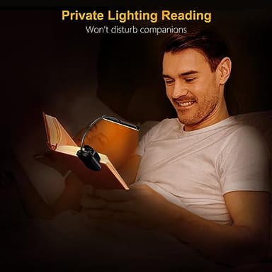Gritin Rechargeable Book Light for Reading in Bed with 19 LED &Memory Function-Eye Caring 3 Color Temperatures,5 Brightness Levels,80 Hrs Runtime Flexible Goose Neck Clip on Light for Book Lovers - Image 7