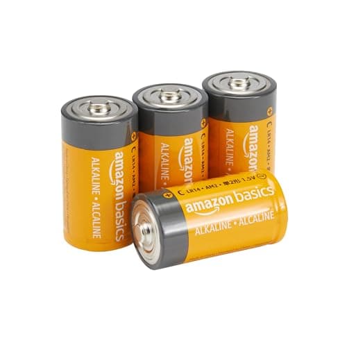 Amazon Basics 4-Pack C Cell Alkaline All-Purpose Batteries, 1.5 Volt, 5-Year Shelf Life - Image 1