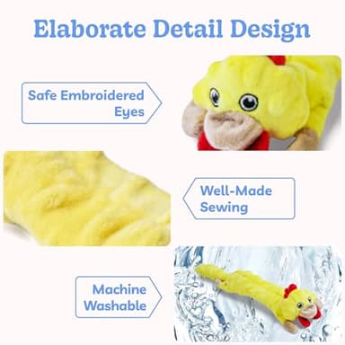 SHARLOVY Dog Squeaky Toys 5 Pack, Bubble Plush Puppy Teething Pet Toys, Crinkle No Stuffing Animals Dog Toy, Doggies Chew for Large Small Medium Breeds - Image 6