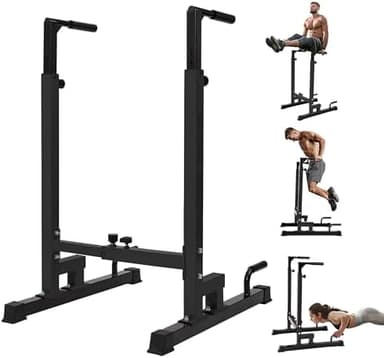 Yes4All Dip Stand 500 LBS Capacity, 80 Levels Adjustable Dip Bars, Dip Station Machine for Home Gym - Image 2