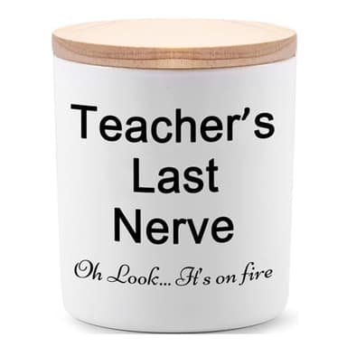 BFJLIFE Teacher Gifts for Women Funny Unique Novelty Daycare Music Preschool Dance Teacher Appreciation Gift for Christmas Lavender Scented Soy Candles - Image 1