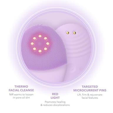 FOREO Luna 4 Plus Facial Cleansing Brush - Red Light Deep Thermo Cleansing - Anti Aging Microcurrent Facial Device - Sensitive Skin - Image 6