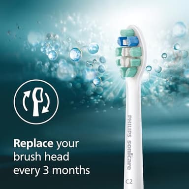 Philips Sonicare C2 Plaque Control - Genuine Replacement Electric Toothbrush Heads, White, 4 Pack One Year Supply, HX9024/65 - Image 6