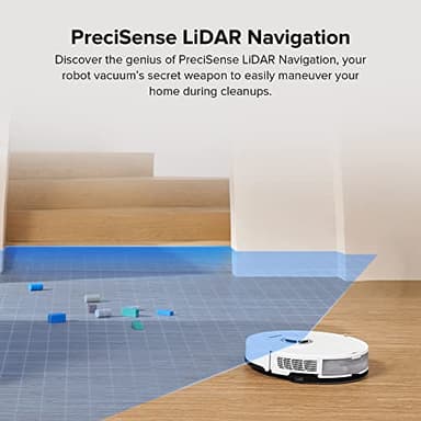 roborock S8 Robot Vacuum and Mop Cleaner, DuoRoller Brush, 6000Pa Suction, ReactiveAI 2.0 Obstacle Avoidance, Sonic Mopping, Auto Lifting Mop, Works with Alexa, Perfect for Pet Hair, White - Image 7