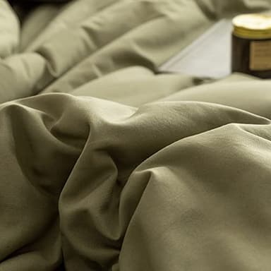 ROSGONIA Queen Comforter Set Olive Green, 3pcs Bedding Sets Queen (1 Boho Olive Comforter & 2 Pillowcases), All Season Lightweight Blanket Quilt - Image 7