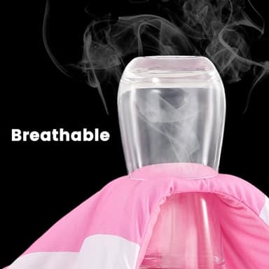 SLEEP ZONE Kids Comforter Set Twin Size, Jersey Knit 5 Pieces Bedding, Super Soft and Breathable Comforter with Sheets, Pillowcases (Pink Grey Stripe) - Image 2