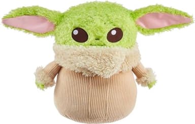 Mattel Star Wars Grogu Plush 12-inch Toy Figure, Soft 'n Fuzzy Character Doll with Sounds, Press Hands to Activate - Image 1