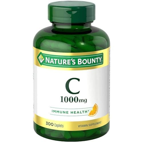 Nature's Bounty Vitamin C 1000mg, Supports Immune and Antioxidant Health, Vitamin C Supplement, 1 Per Day, 300 Vegetarian Caplets - Image 1