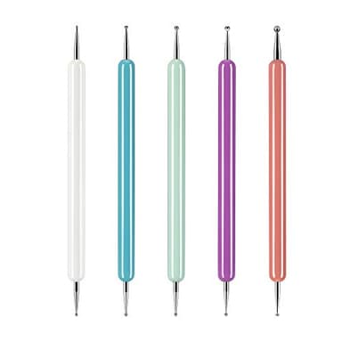 5 Pcs Pattern Tracing Stylus, Ball Embossing Stylus for Transfer Paper, Tracing Tools for Drawing, Embossing Tools for Paper, Art Dotting Tools for Nail Art, Ball Tip Clay Tools Sculpting Stylus - Image 1