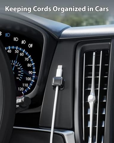 8 Pack Cord Organizer Holder,Costop Strong Adhesive Desk Cable Management Magnetic Easy Open,Organize Phone Charging Cords Wire Holder Organizer Neatly for Home,Office,Car,Desk,Nightstand - Image 3