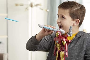 Avengers Marvel Titan Hero Series Blast Gear Iron Man Action Figure, 12-Inch Toy, with Launcher, 2 Accessories and Projectile, Ages 4 and Up, Red - Image 9