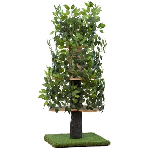 On2 Pets Cat Tree with Leaves Made in USA, Cat House & Cat Activity Tree, Multi-Level Cat Condo for Indoor Cats - Image 1