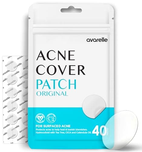 AVARELLE Acne Cover Patches, Eligible Hydrocolloid Pimple Patches for Face with Tea Tree Oil, Korean Skincare Zit Patches for Face | HSA Store Eligible Items | Vegan, Cruelty-free - Image 1
