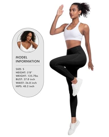 LZYVOO Leggings with Pockets for Women, 6 Packs Soft High Waisted Tummy Control Workout Yoga Pants(6Black-XL) - Image 6