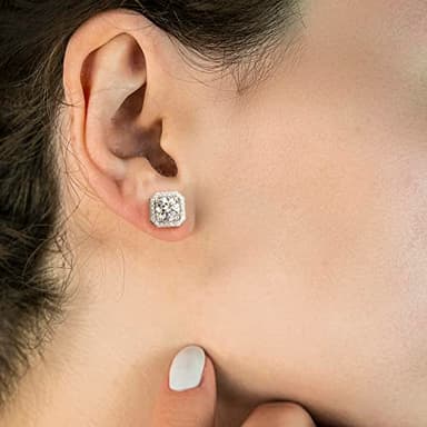 Moissanite Earrings for Men Hypoallergenic S925 Sterling Silver Stud Earrings for Womens 1 Carat D Color VVS1 Clarity With Certificate - Image 5