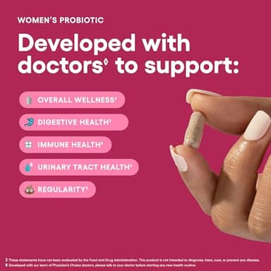 Physician's Choice Probiotics - PH Balance, Digestive, UT, & Feminine Health - 50 Billion CFU - 6 Unique Strains for Women - Organic Prebiotics, Cranberry Extract+ - Probiotic - 60 CT - Image 3