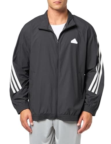 adidas Men's Future Icons Three Stripes Woven Track Top, Black, XX-Large - Image 1