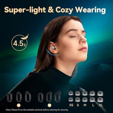 EarFun Free Pro 3 Noise Cancelling Wireless Earbuds, Hi-Res Sound, Snapdragon Sound with Qualcomm aptX™ Adaptive, 6 Mics ENC, Bluetooth 5.3 Earbuds, Multipoint Connection, Custom App, Wireless Charge - Image 6