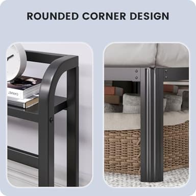 HAVONIZD Full Bed Frame - Storage Headboard with Charging Station & Galaxy Aurora Projector, 14 Inch Sturdy Metal Platform Bed Frame No Box Spring Needed, Easy Assembly, No Noise, Black - Image 6