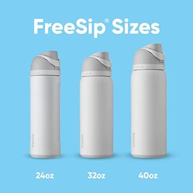 Owala FreeSip Insulated Stainless Steel Water Bottle with Straw, BPA-Free Sports Water Bottle, Great for Travel, 24 Oz, Shy Marshmallow - Image 7