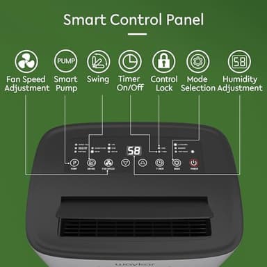 Waykar 150 Pints 7,000 Sq. Ft Energy Star Dehumidifier with Pump for Commercial and Industrial Large Room, Basement, Home, Storage, Warehouse with Drain Hose and Water Tank - Image 5