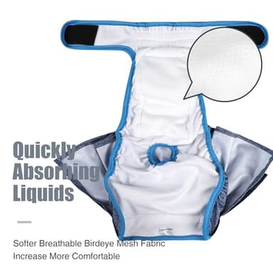 wegreeco Dog Diapers Female (3 Pack), Highly Absorbent Dog Diapers for Female Dogs Washable in Heat, Incontinence, or Excitable Urination (Jeans, Large) - Image 4