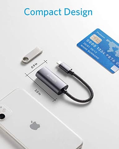 Anker USB C 3.0 to Ethernet Adapter, Portable 1-Gigabit Network Hub, 10/100/1000 Mbps, for MacBook Pro, iPad Pro 2019/2018, ChromeBook, XPS, Galaxy S9/S8, and More - Image 6