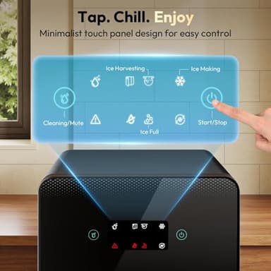 2'' Clear Ice Ball Maker – 4 Ice Spheres in 35min, 144 pcs/Day, Auto&Manual Fill, Fast Ice Machine with LCD Touch Panel, Self-Cleaning, Quiet Home & Bar Ice for Whiskey Bourbon Parties - Image 4