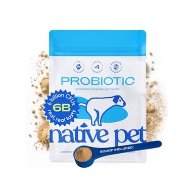 Native Pet Probiotics for Dogs - Dog Probiotics Powder for Digestive Health, Gut Support, & Immune Boost – Vet-Formulated Powder for Maximum Potency with Digestive Enzymes & Prebiotics - 240 Scoops - Image 1