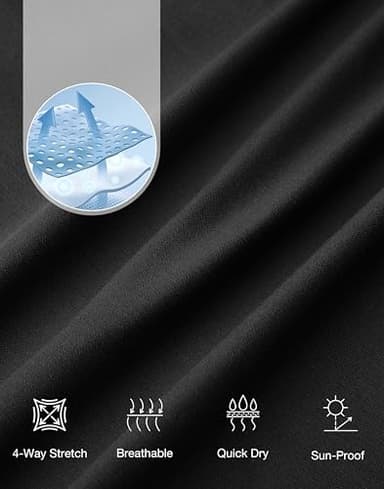 Men's Golf Shorts with 5 Pockets 11" Inseam Stretch Quick Dry Casual Work Dress Shorts for Men(Black,36) - Image 5