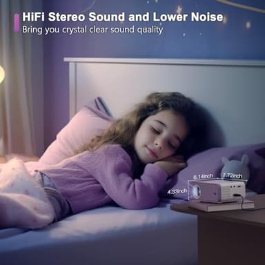 Mini Projector, VOPLLS 1080P Full HD WiFi Bluetooth Video Projector, Portable Outdoor Home Theater Movie Projector, 50% Zoom, Compatible with HDMl, USB, AV, Smartphone/Tablet/Laptop (15000L) - Image 7